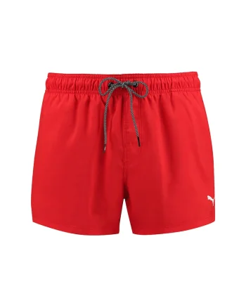 Pantaloni scurti de baie cu snur de ajustare, Rosu