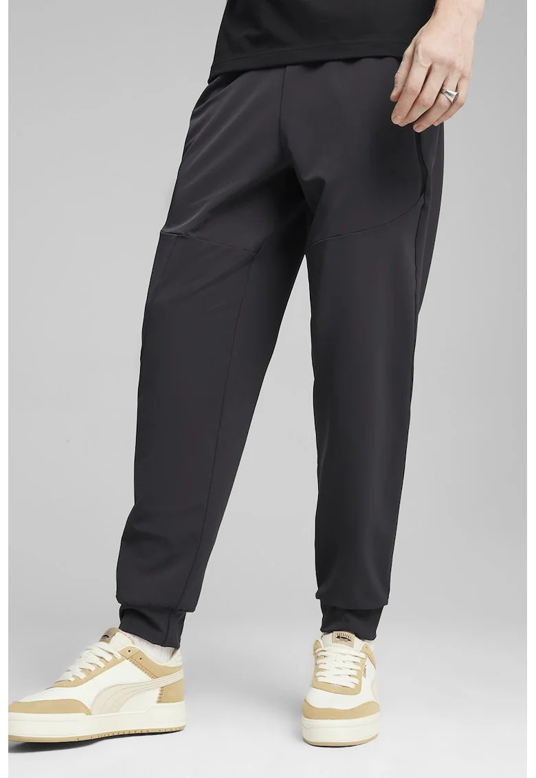 Pantaloni de trening cu buzunare cu fermoar Tech, Gri inchis