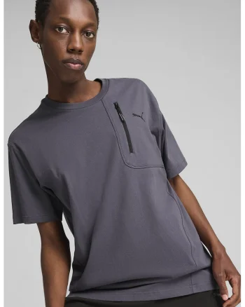 Tricou cu maneci cazute Open Road, Gri antracit