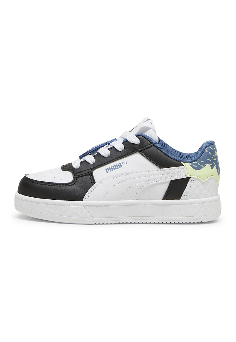Pantofi sport din piele ecologica Caven 2.0, Alb/Negru/Albastru