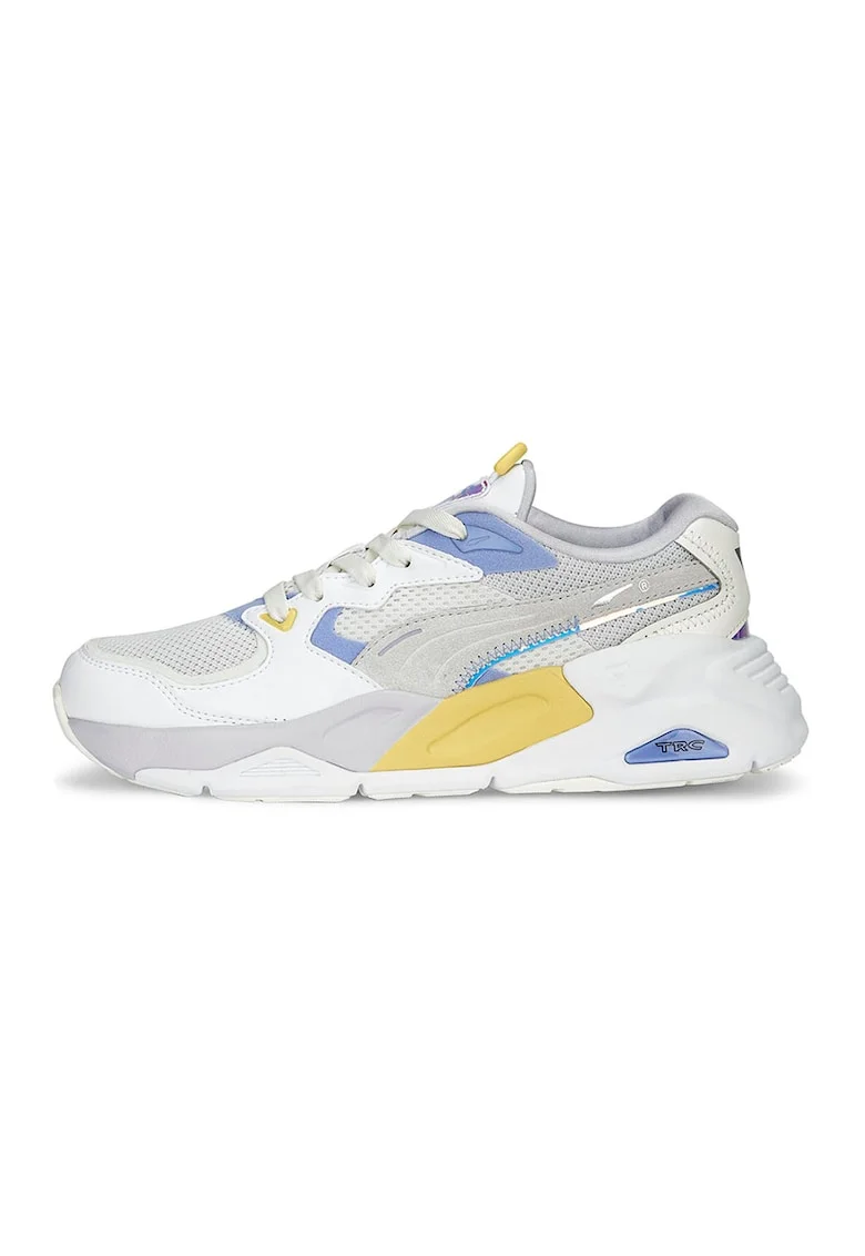 Pantofi sport cu model colorblock si garnituri de plasa Mira Dimensions, Alb/Gri deschis