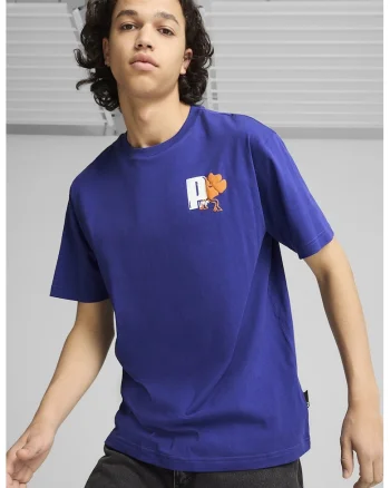 Tricou relaxed fit Graphics Growth, Albastru royal