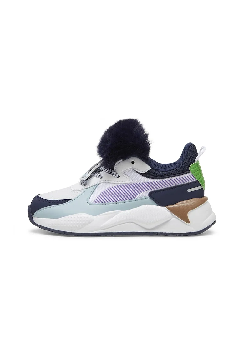 Pantofi sport cu blana sintetica RS-X Trolls, Albastru glaciar/Bleumarin