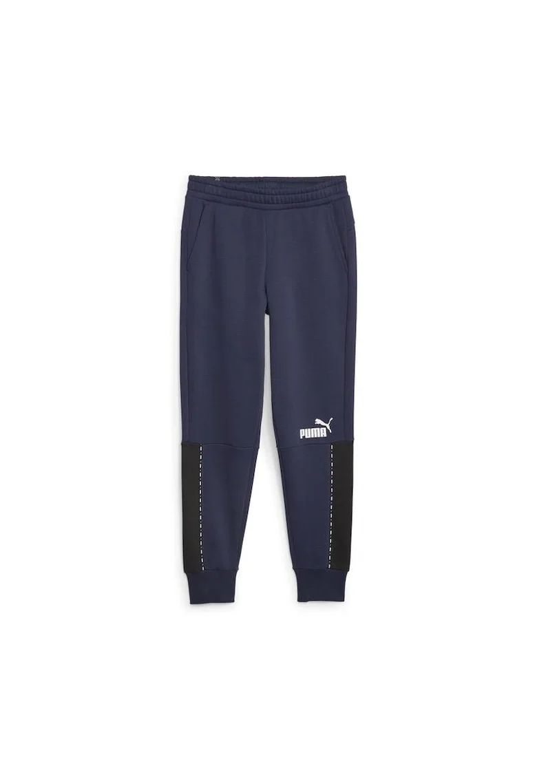 Pantaloni  pentru Barbati, ess block x tape sweatpants, 673343-06, XS INTL, Albastru
