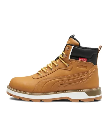 Ghete din piele ecologica Desierto v3 Puretex, Maro camel