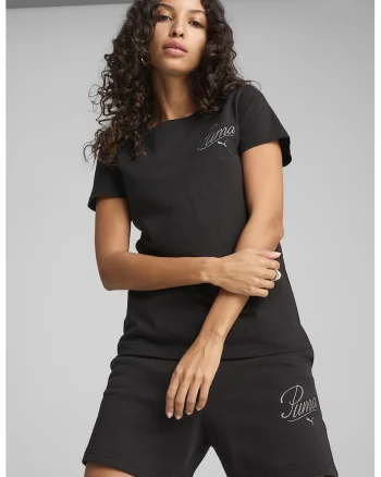 Tricou din bumbac cu broderie logo, Negru