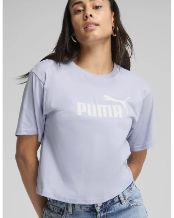 Tricou cu imprimeu logo si maneci cazute, Albastru glaciar
