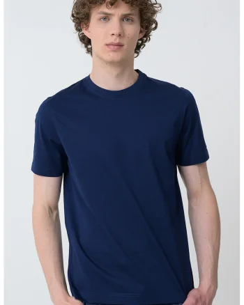 Tricou din bumbac organic, Albastru inchis