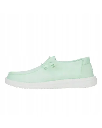 Mocasini Femei Spuma EVA, Wendy Stretch Canvas, Verde, Verde