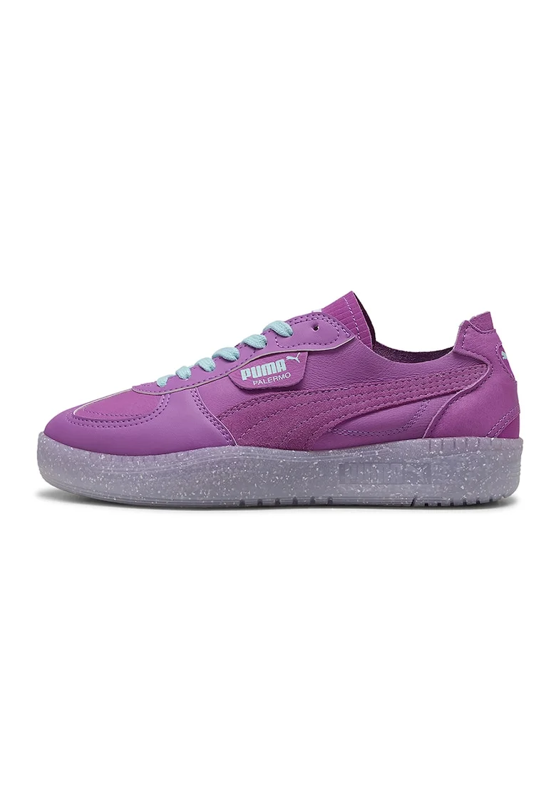 Pantofi sport din piele Palermo, Roz inchis