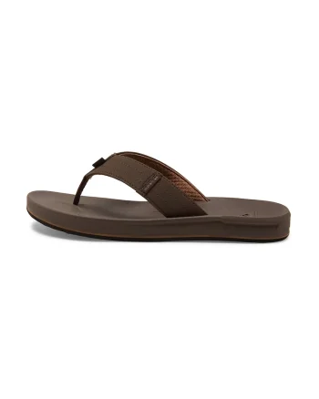 Papuci flip-flop cu logo Rivi, Maro inchis