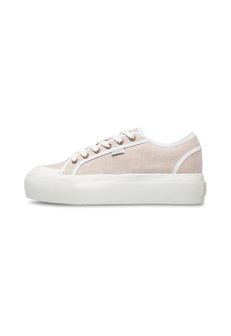 Pantofi sport flatform Cruizer, Alb/Maro taupe deschis