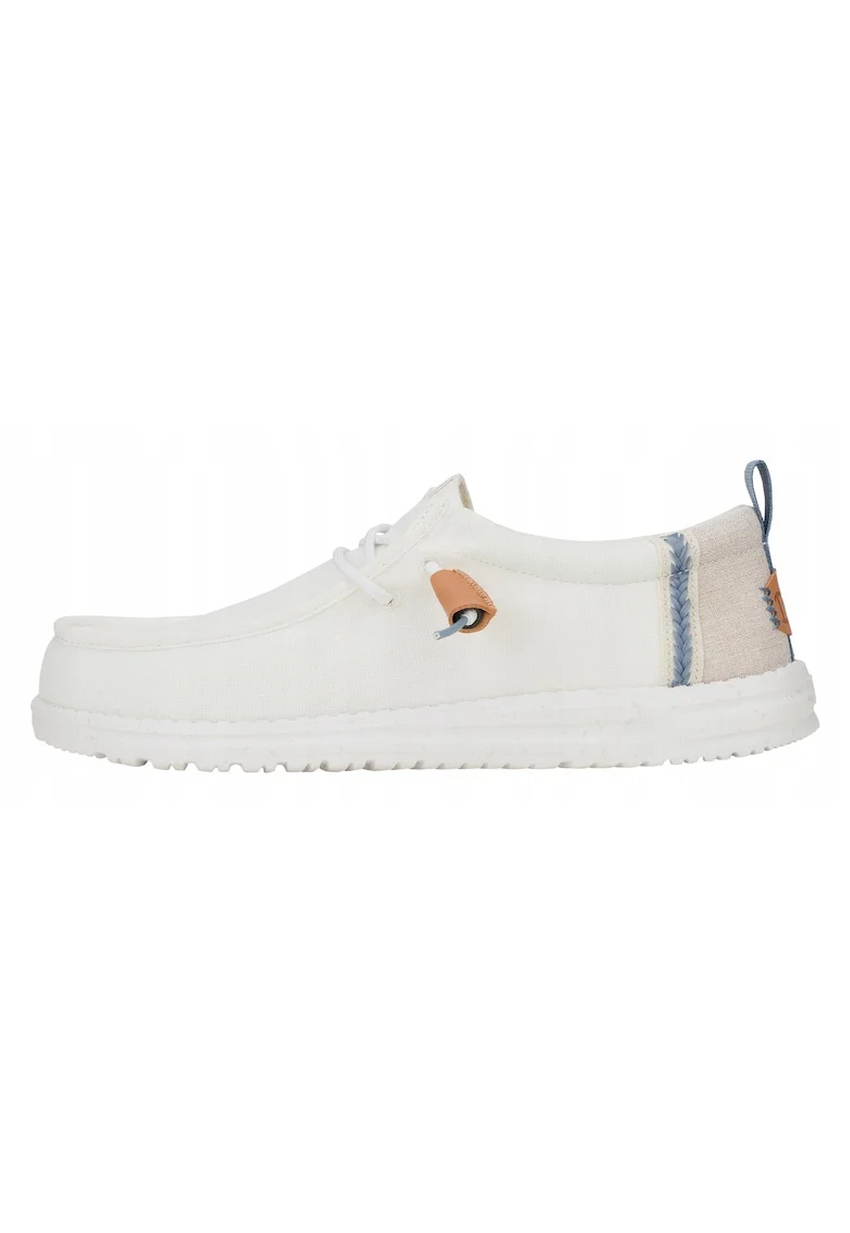 Mocasini Barbati Spuma EVA, Wally Summer Linen, Alb, Alb