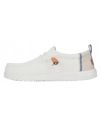 Mocasini Barbati Spuma EVA, Wally Summer Linen, Alb, Alb