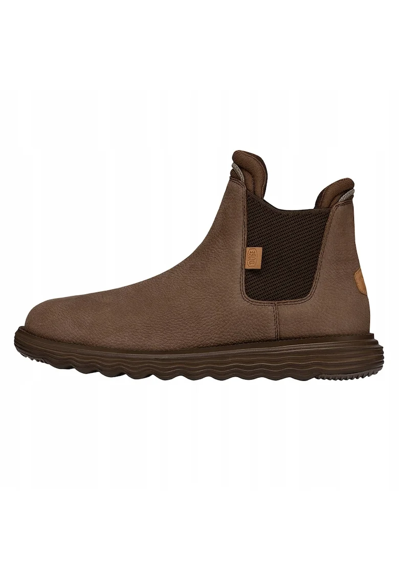 Cizme Chelsea Barbati Iarna Piele,  Branson Craft Leather, Maro
