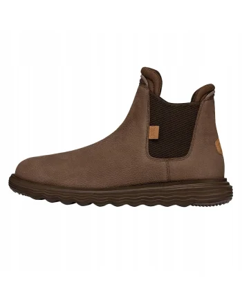 Cizme Chelsea Barbati Iarna Piele,  Branson Craft Leather, Maro
