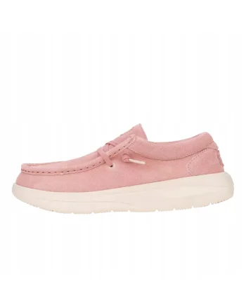 Mocasini Femei Piele Intoarsa, Wendy Comf Suede, Roz, Roz