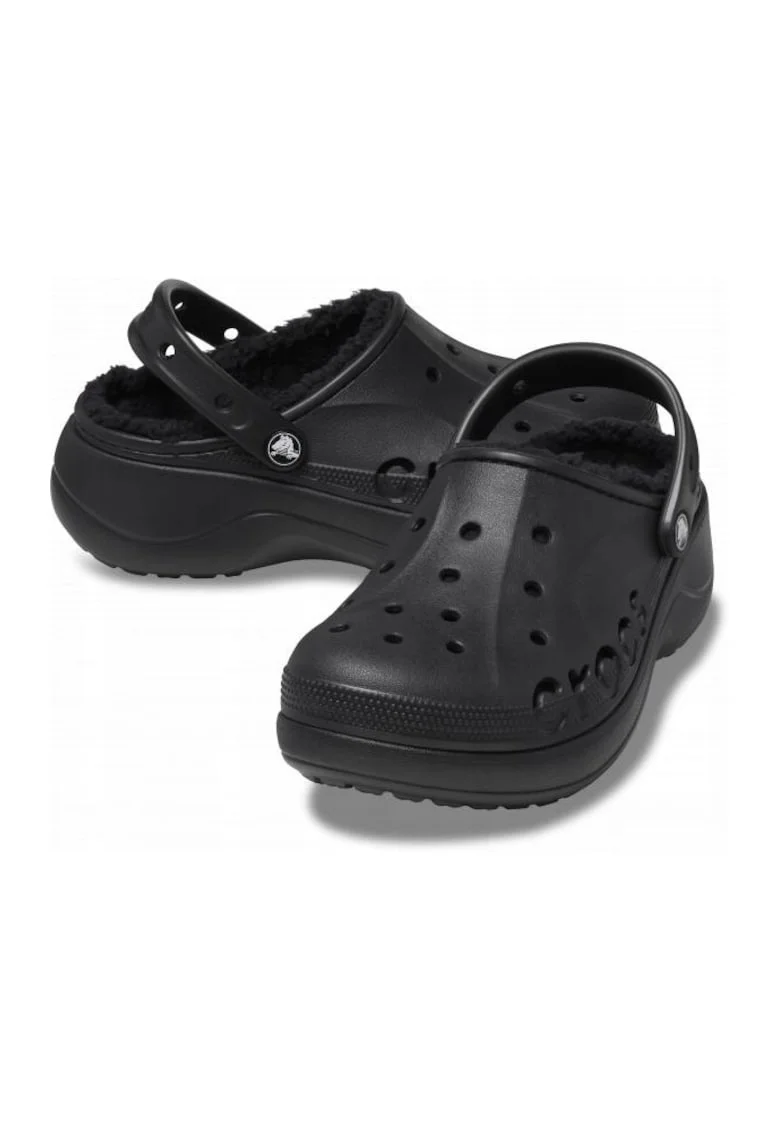 Saboti Izolati Femei, Baya Platform Lined 208708 Clog, Negru, Negru