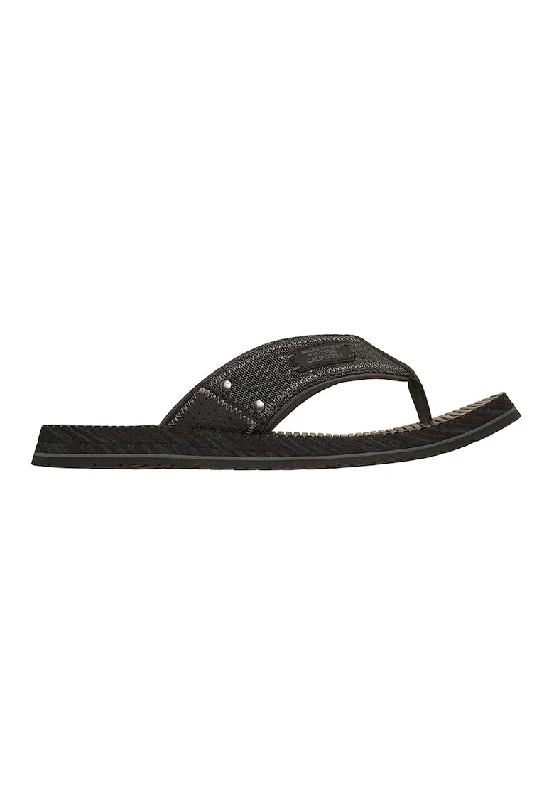 Sneakers, Papuci flip-flop din panza Quill Sea Side, Negru