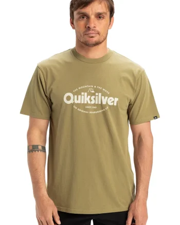 Tricou de bumbac EV Shape, Alb/Kaki