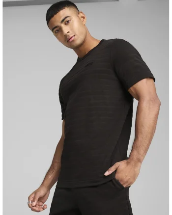 Tricou din amestec de bumbac cu logo brodat, Negru