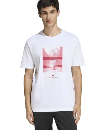 Tricou regular fit cu imprimeu grafic, Rosu/Alb
