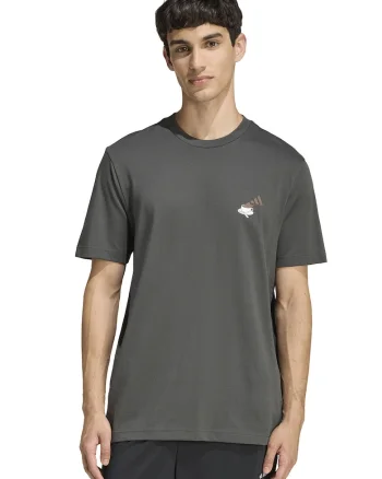 Tricou regular fit de bumbac cu imprimeu grafic Cheesecake, Gri inchis