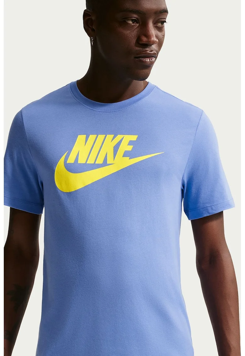 Tricou cu imprimeu logo Icon Futura, Galben/Albastru lavanda