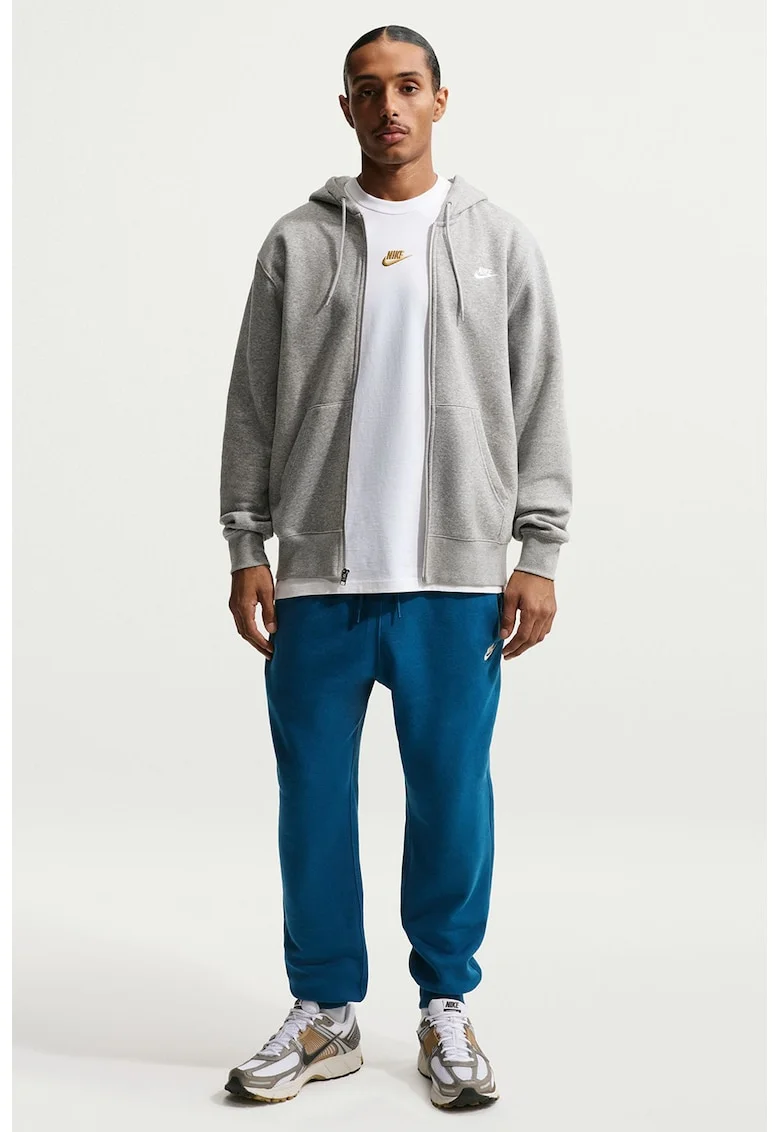 Pantaloni de trening cu logo si snur de ajustare, Albastru