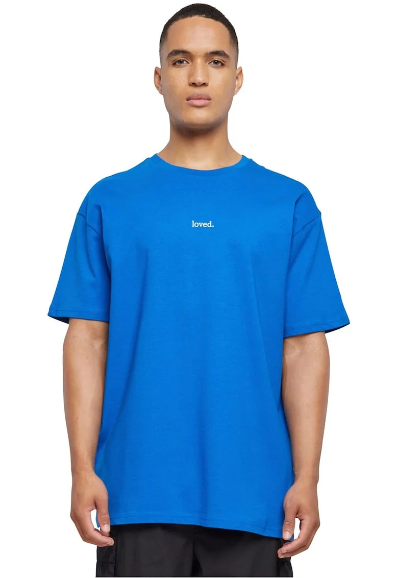 Tricou uni cu decolteu la baza gatului, Albastru royal