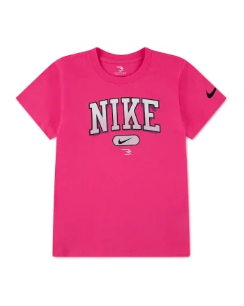 Tricou cu imprimeu logo, Negru/Roz aprins