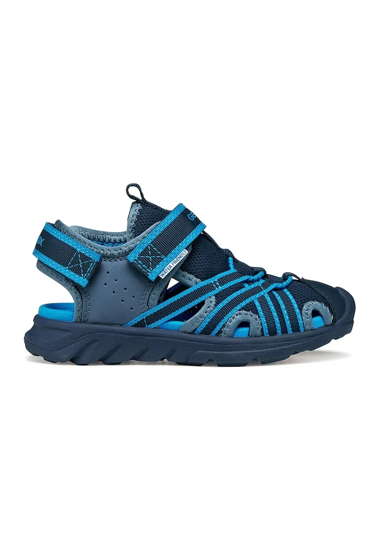 Sandale fisherman cu velcro Airadyum, Albastru prafuit/Bleumarin/Albastru deschis neon