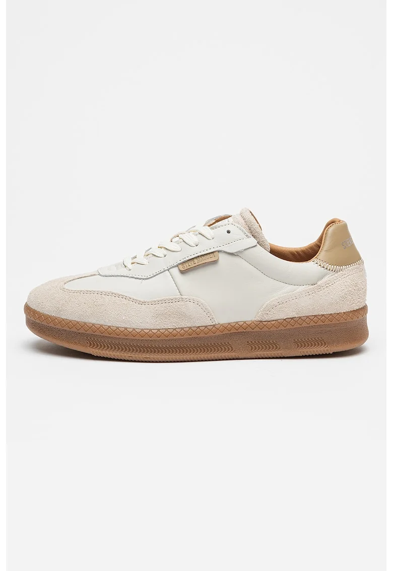Pantofi sport cu garnituri de piele intoarsa Euphoria, Gri cenusiu/Maro taupe deschis
