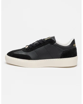 Pantofi sport din piele si piele intoarsa Lyone II, Auriu/Gri antracit