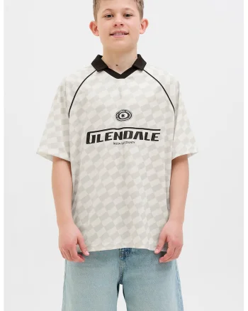 Tricou polo lejer, Alb fildes/Negru stins