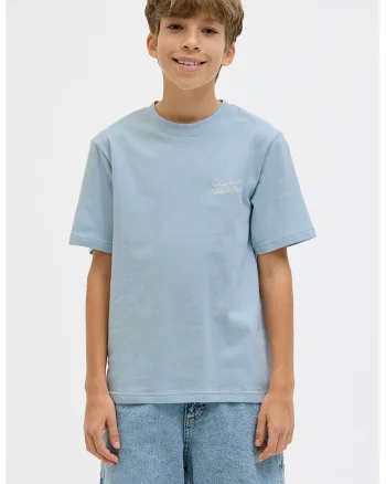 Tricou cu imprimeu pe spate, Alb murdar/Albastru deschis