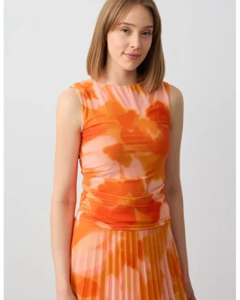 Bluza fara maneci, Portocaliu deschis