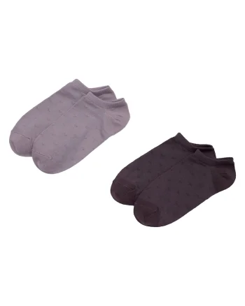 Set 2 perechi de sosete barbati,  Bumbac, Gri/Negru