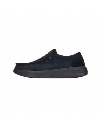 Mocasini Barbati Piele Intoarsa, Wally Comf Suede, Negru, Negru