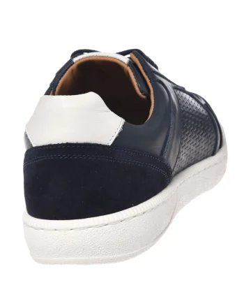 Pantofi sport de piele cu garnituri de piele intoarsa, Albastru
