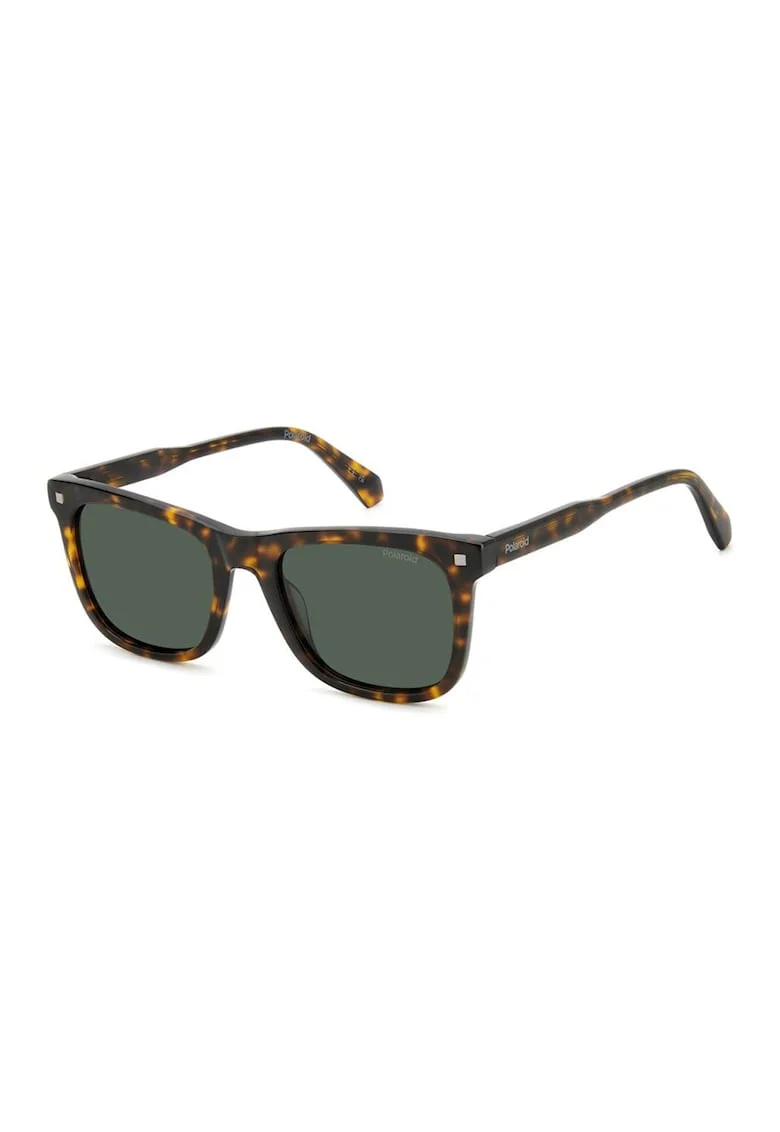 Ochelari de soare wayfarer cu lentile polarizate, Maro inchis/Maro deschis/Verde englez