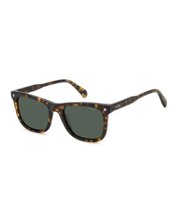 Ochelari de soare wayfarer cu lentile polarizate, Maro inchis/Maro deschis/Verde englez