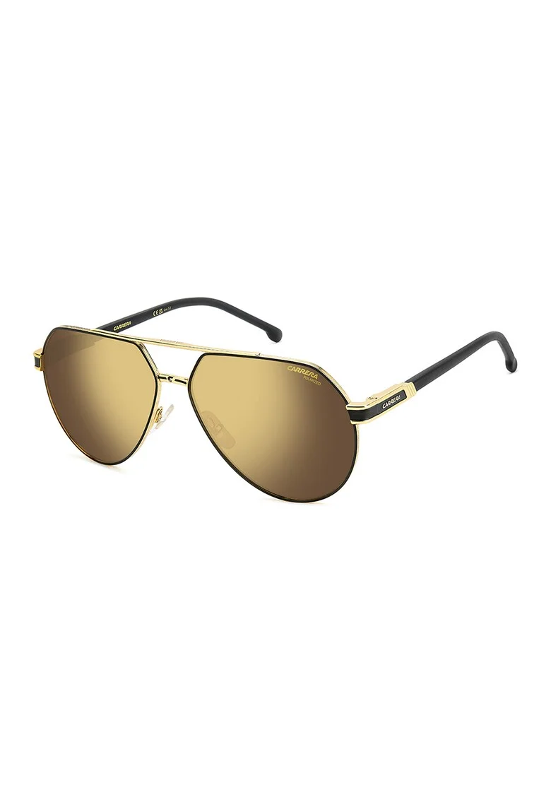 Ochelari de soare aviator polarizati, Negrudwqf, Auriu/Negru