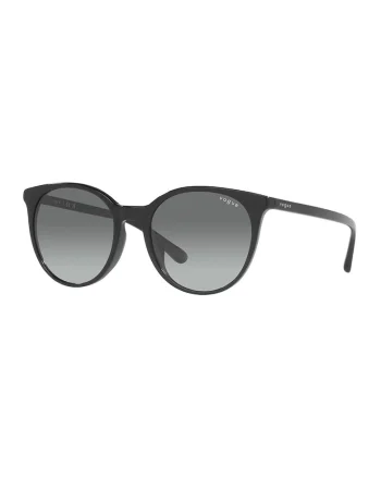 Ochelari de soare rotunzi cu lentile in degrade, Negru