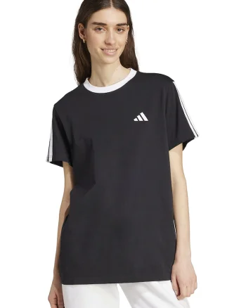 Tricou lejer din bumbac cu logo, Alb/Negru