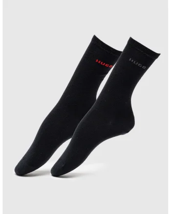 Set de sosete din amestec de bumbac cu logo - 2 perechi, Negru