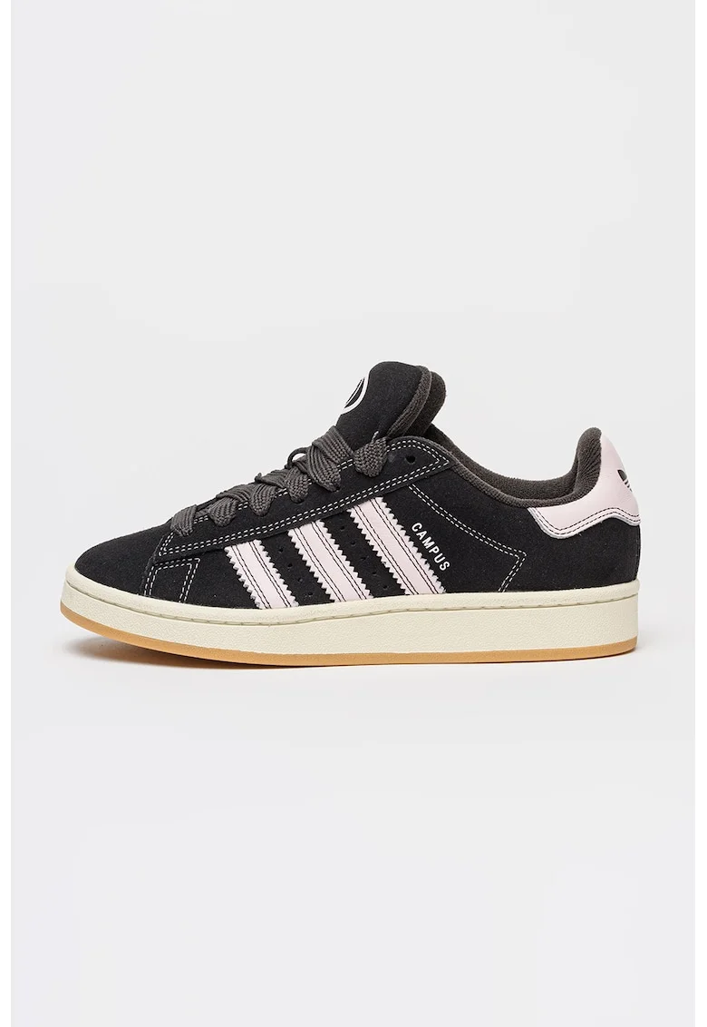Pantofi sport Campus 00s de piele intoarsa, Negru/Roz
