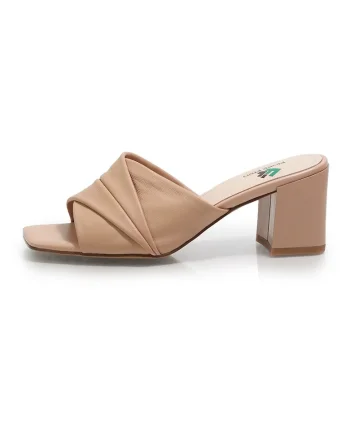 Papuci dama  2604213 din piele naturala, Bej