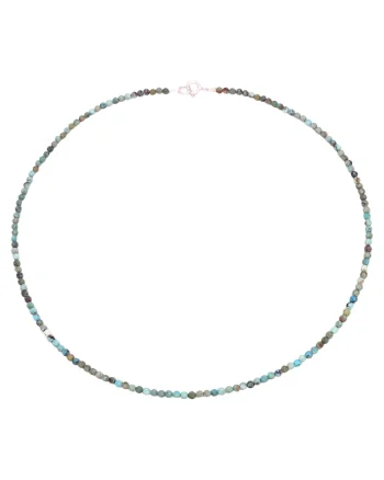 Colier din turcoaz african cu argint 925, 40 cm