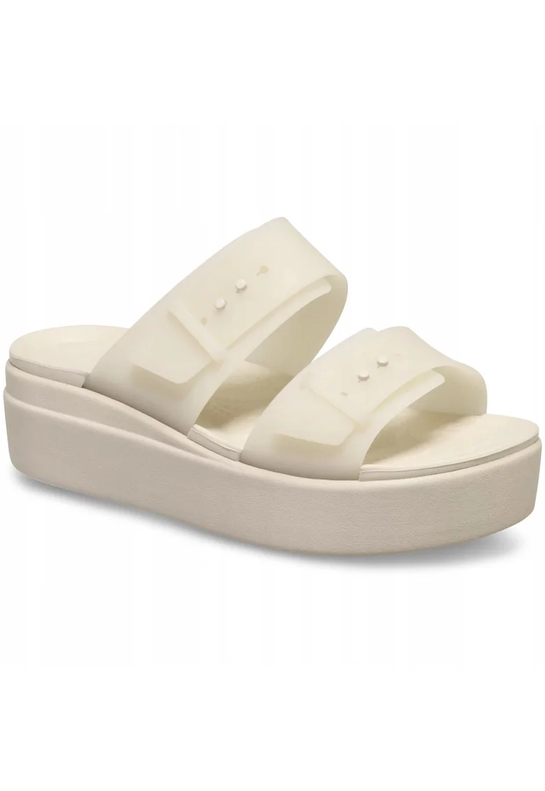 femei, sandale cu platforma, Brooklyn Buckle Frosted Low Wedge 21dwqf0980, bej Sandstone, Bej